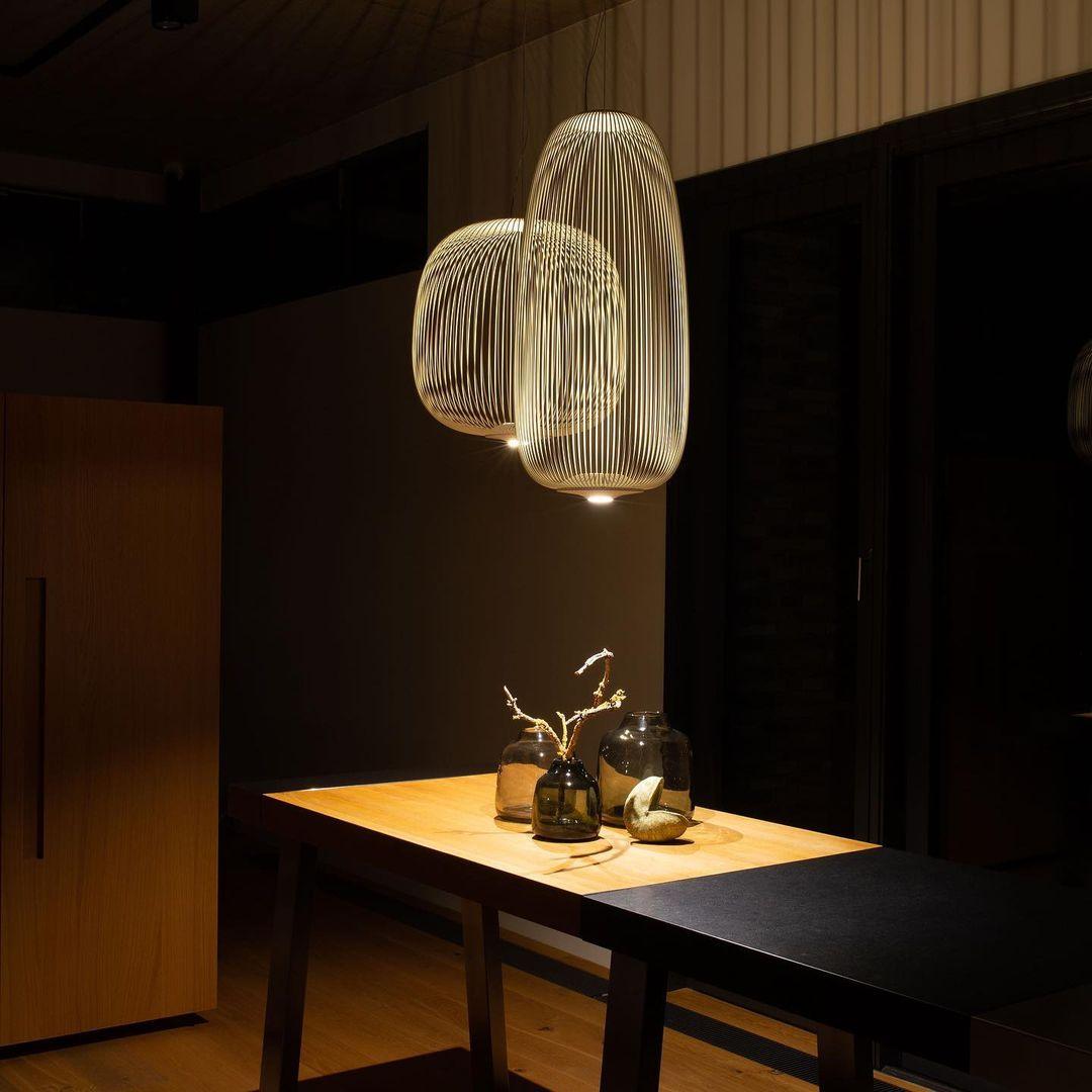 Pendant Light Cage Aero Spokes With Integrated LED