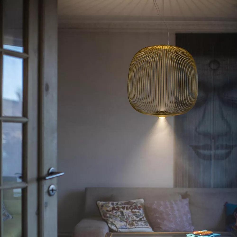 Pendant Light Cage Aero Spokes With Integrated LED