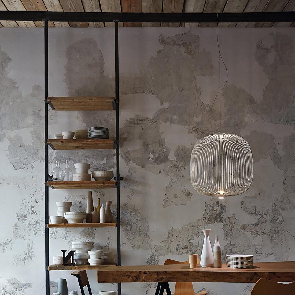 Pendant Light Cage Aero Spokes With Integrated LED