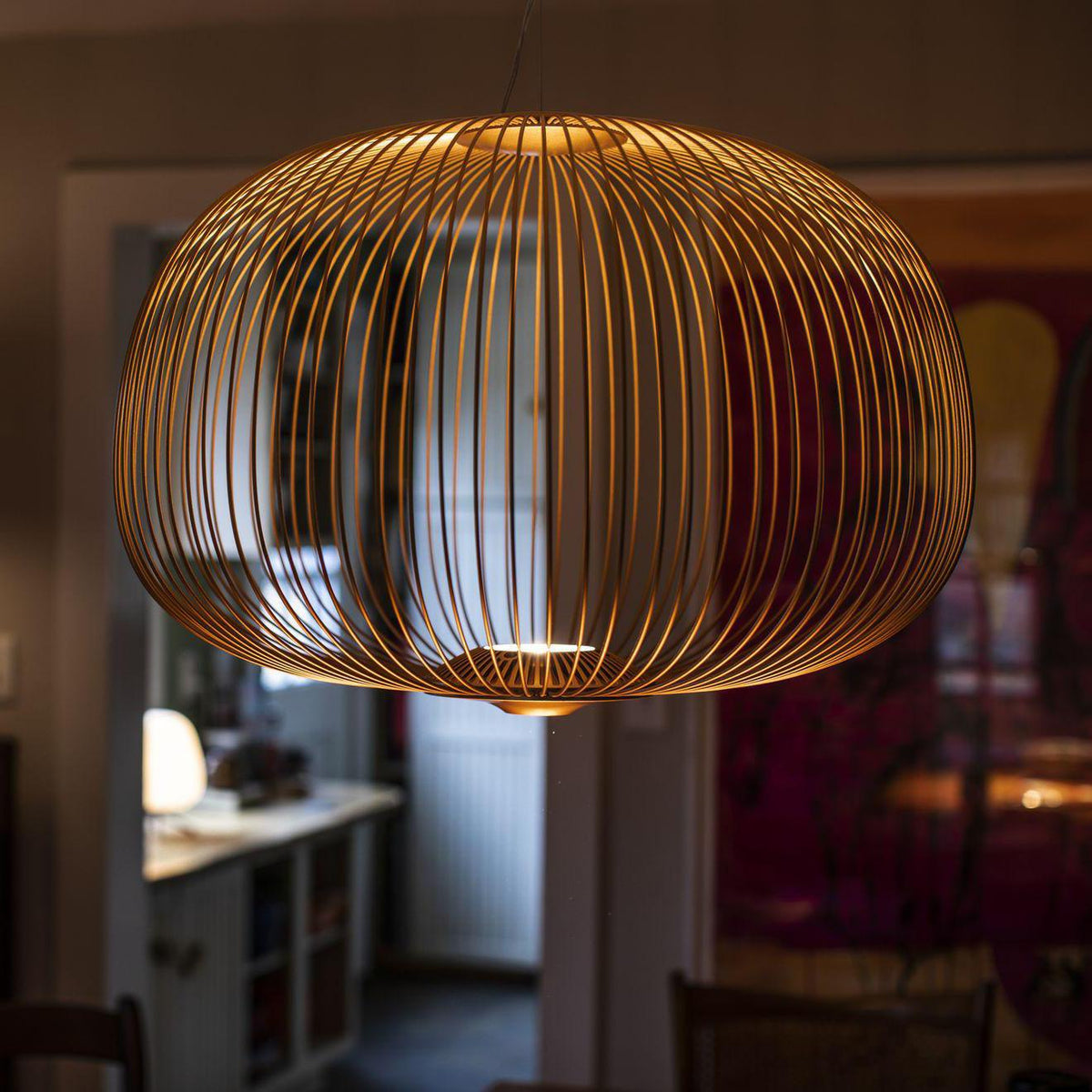 Pendant Light Cage Aero Spokes With Integrated LED