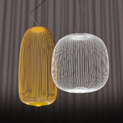 Pendant Light Cage Aero Spokes With Integrated LED