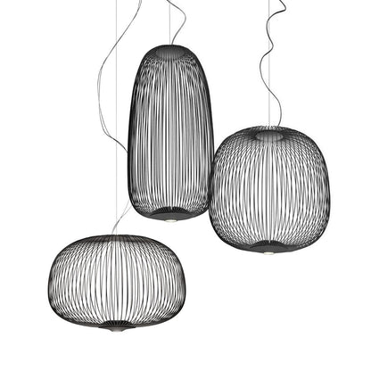 Pendant Light Cage Aero Spokes With Integrated LED