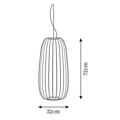 Pendant Light Cage Aero Spokes With Integrated LED