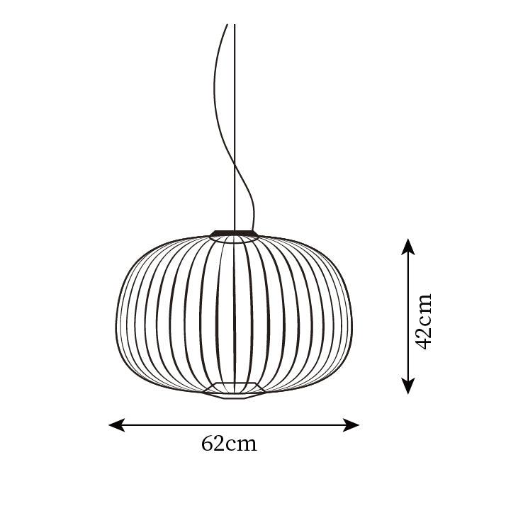 Pendant Light Cage Aero Spokes With Integrated LED