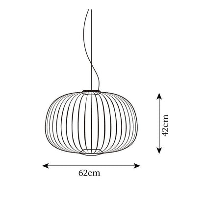 Pendant Light Cage Aero Spokes With Integrated LED