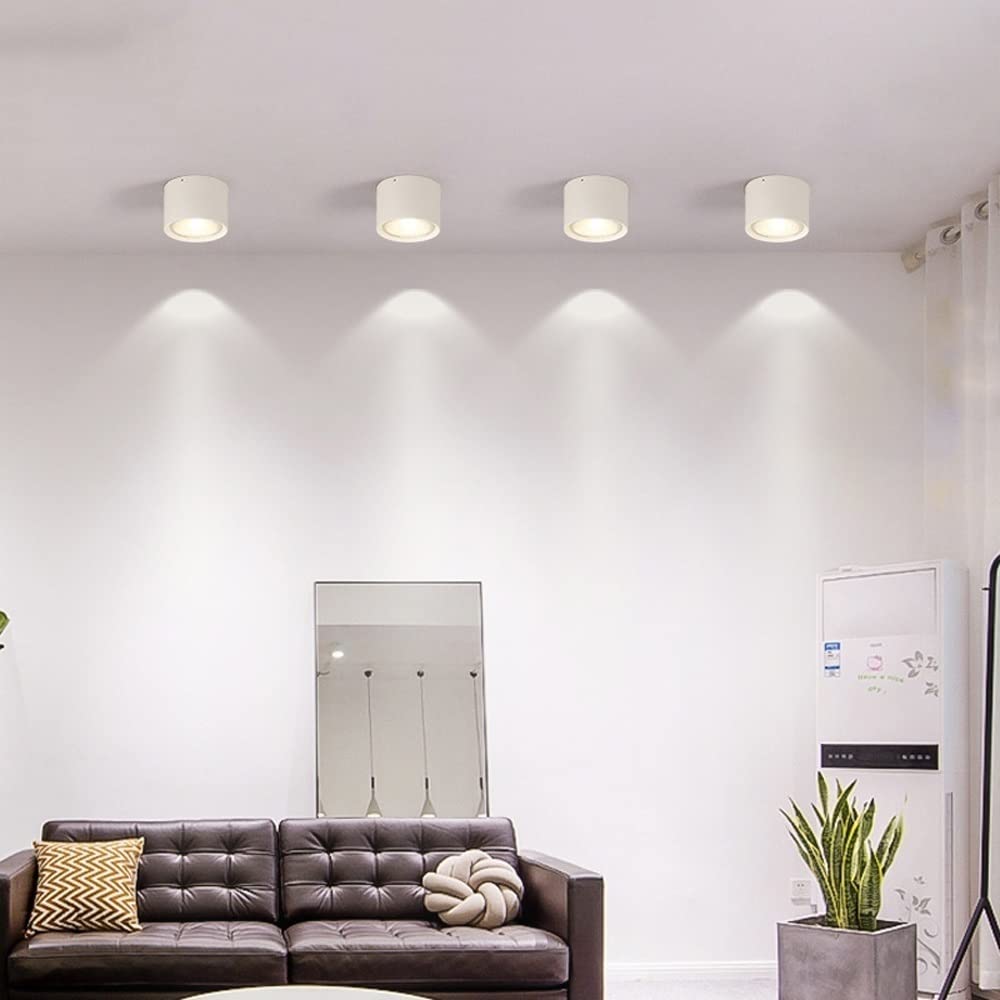 White Wood Or Black Finish Modern Round Flush Mount Ceiling Light