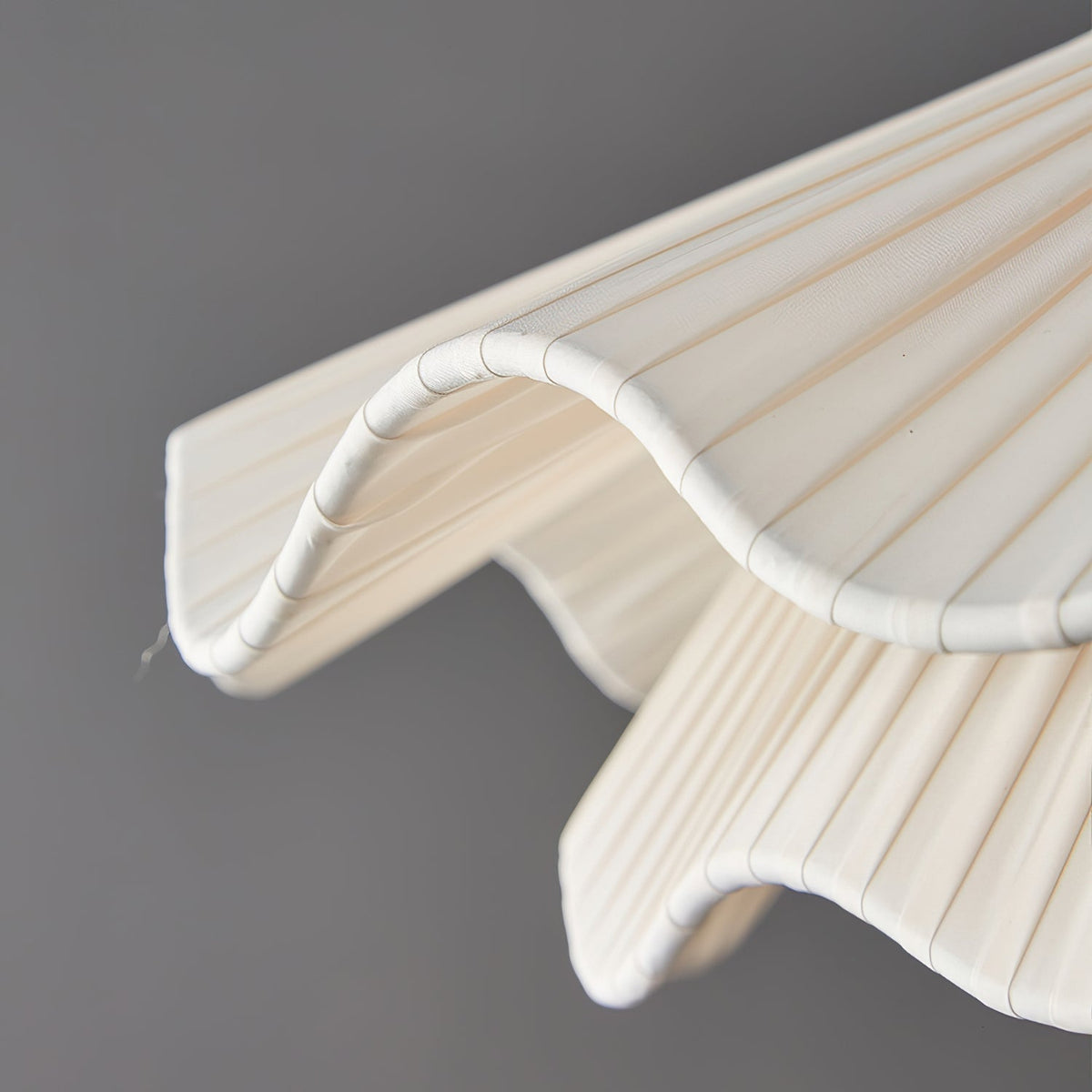 Warm White Glow Wavy Pleated Pendant Light
