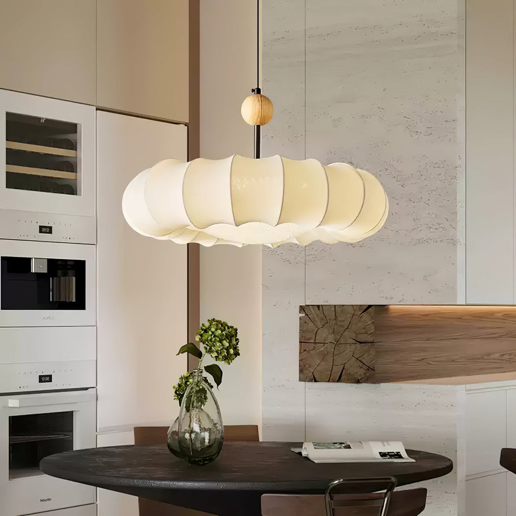 Calm Ambience Pendant Light in Soft Veil Fabric