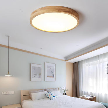 Adjustable LEDs And Acrylic Shade Geometric Wooden Ceiling Light