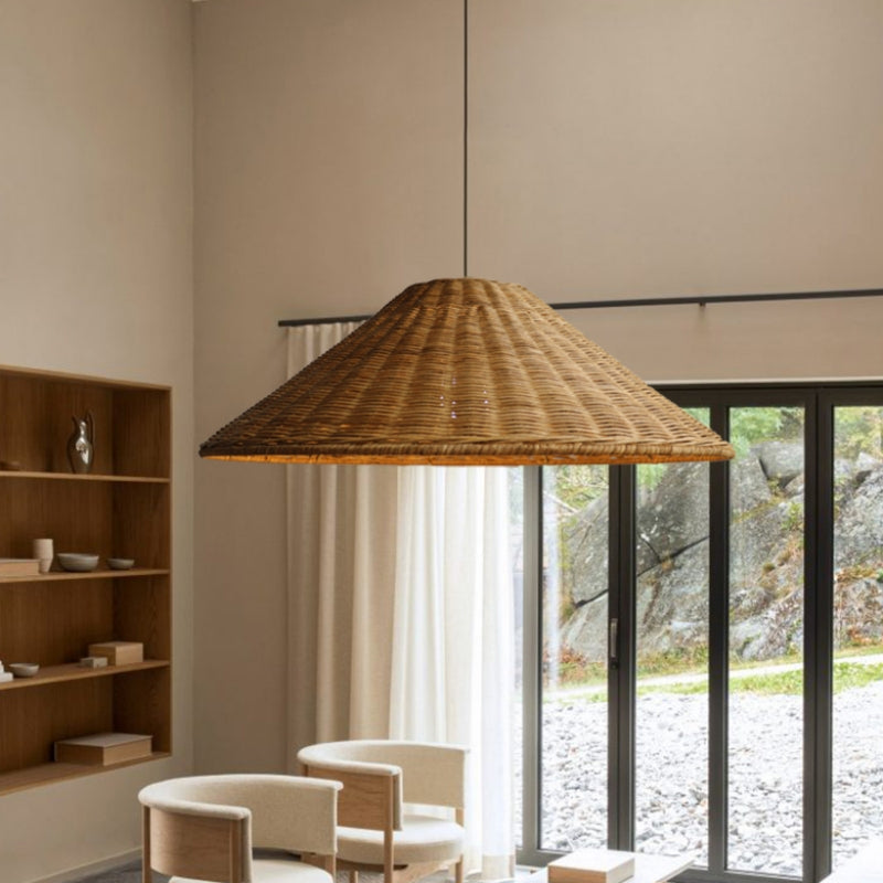 LED Pendant Light Rattan Artisan for Living Rooms