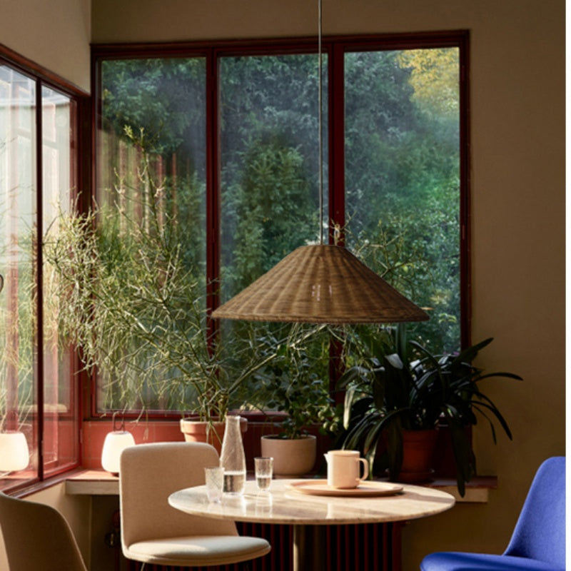 LED Pendant Light Rattan Artisan for Living Rooms