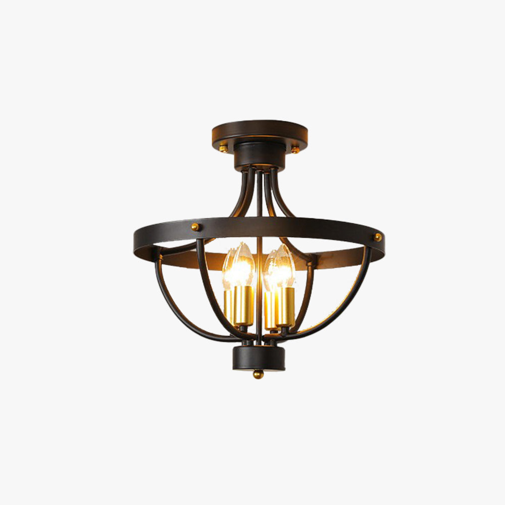 Vintage Matte Black LED Pendant Light for Dining
