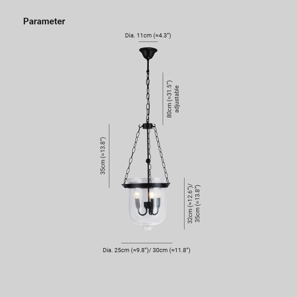Living Room Ambience Industrial Glass Pendant Lamp