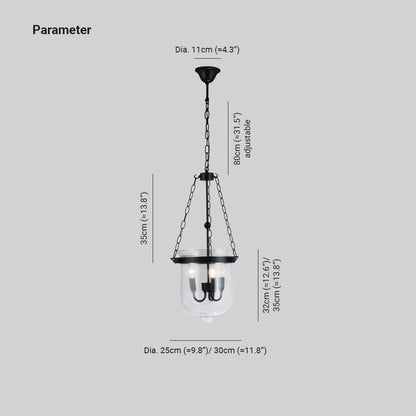 Living Room Ambience Industrial Glass Pendant Lamp