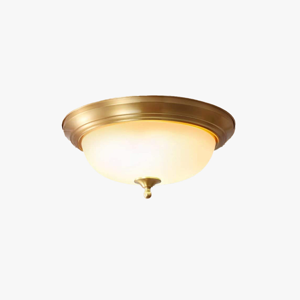 Retro Brass Flush Mount Ceiling Led Light For Living Bedroom Dining