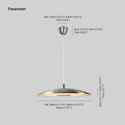 Dimmable Contemporary White Nickel Pendant Kitchen Light
