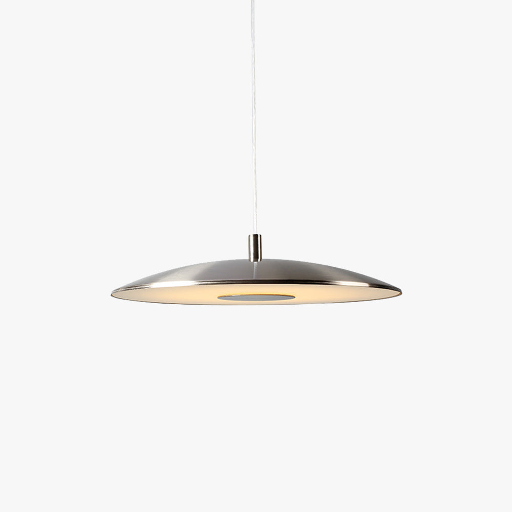 Dimmable Contemporary White Nickel Pendant Kitchen Light
