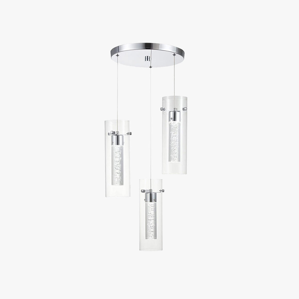 Dimmable Cluster Brass Pendant Glass Light