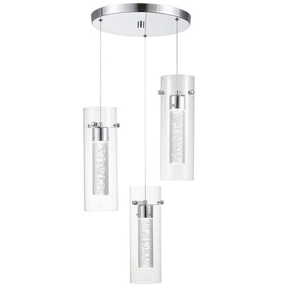 Dimmable Cluster Brass Pendant Glass Light