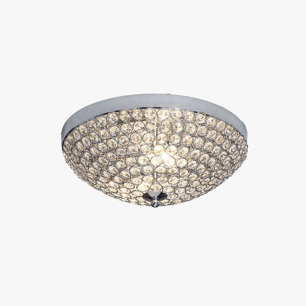 Ceiling Light Flush Mount Crystal Glass For Bedroom And Living Room