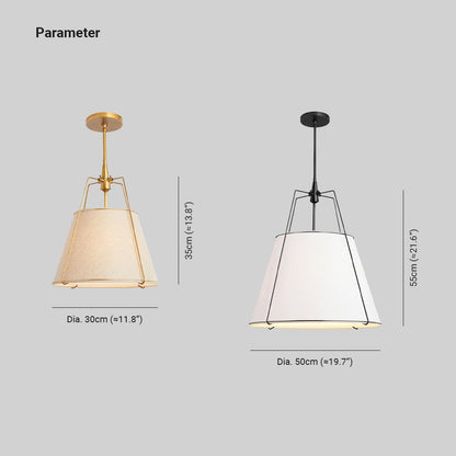 Soft Ambient Glow Conical Fabric Pendant Light