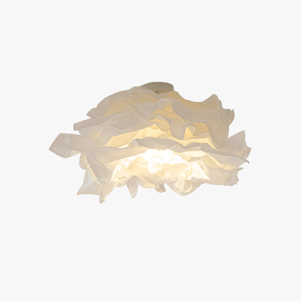 Flush Mount Floral Ceiling Paper Light For Bedroom And Study