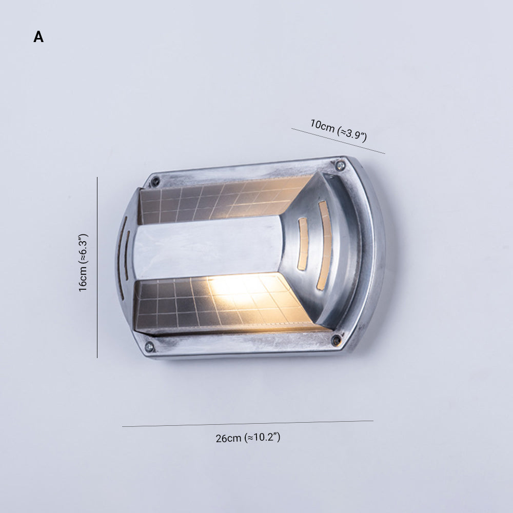 Metal And Glass Premium Geometric Outdoor Wall Light