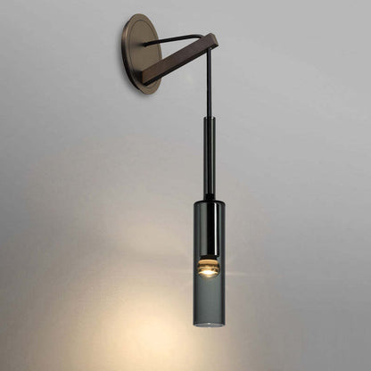 Warm Glow Pendant Wall Light With Premium Black Glass