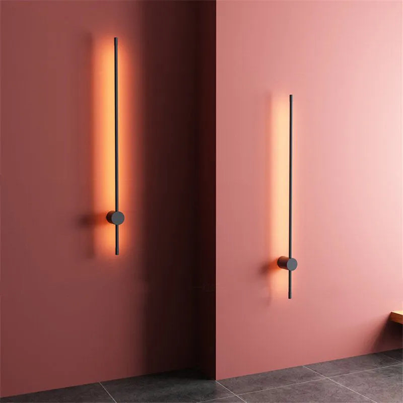 Minimalist Adjustable Linear Black Outdoor Wall Light