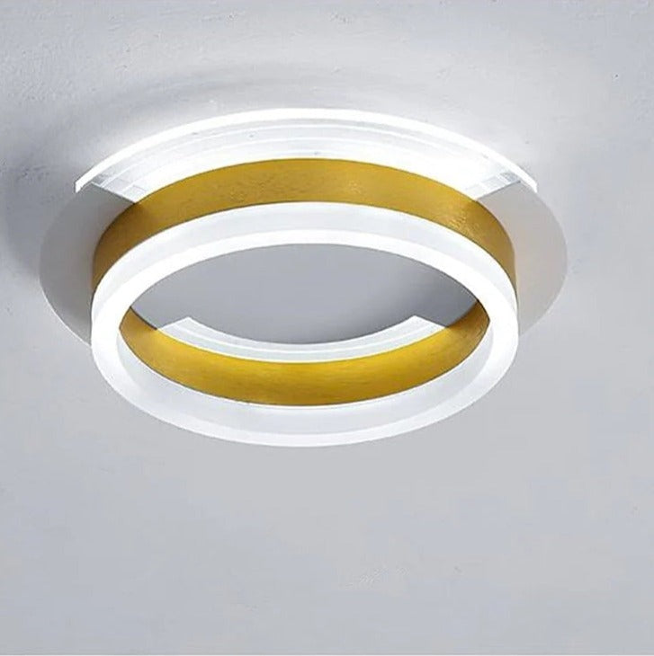 Gold LED Ceiling Light Flush Mount For Bedroom And Living Room By Arisha