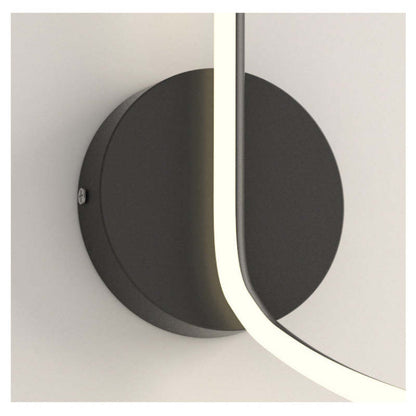 Matte Black And White Spiral LED Art Wall Light