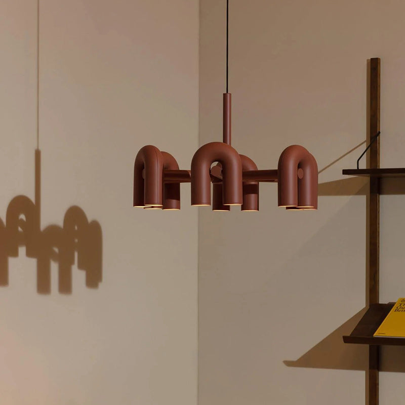 Three U-Shaped Arms Modern Linear Pendant Light