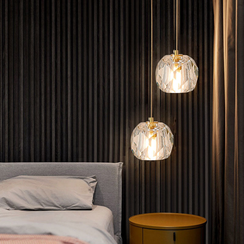 Waterproof and Drop-Proof Golden Diamond Pendant Light