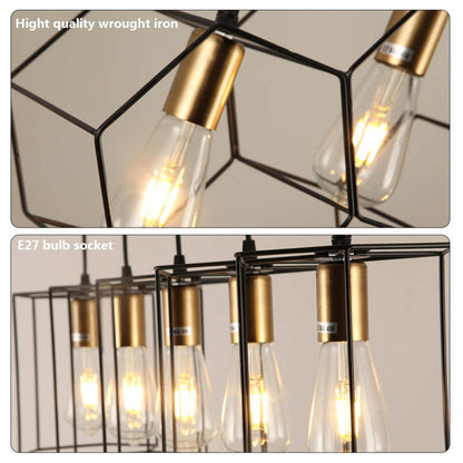 Rustic Geometric Black Finish Pendant Light For Ambient Glow
