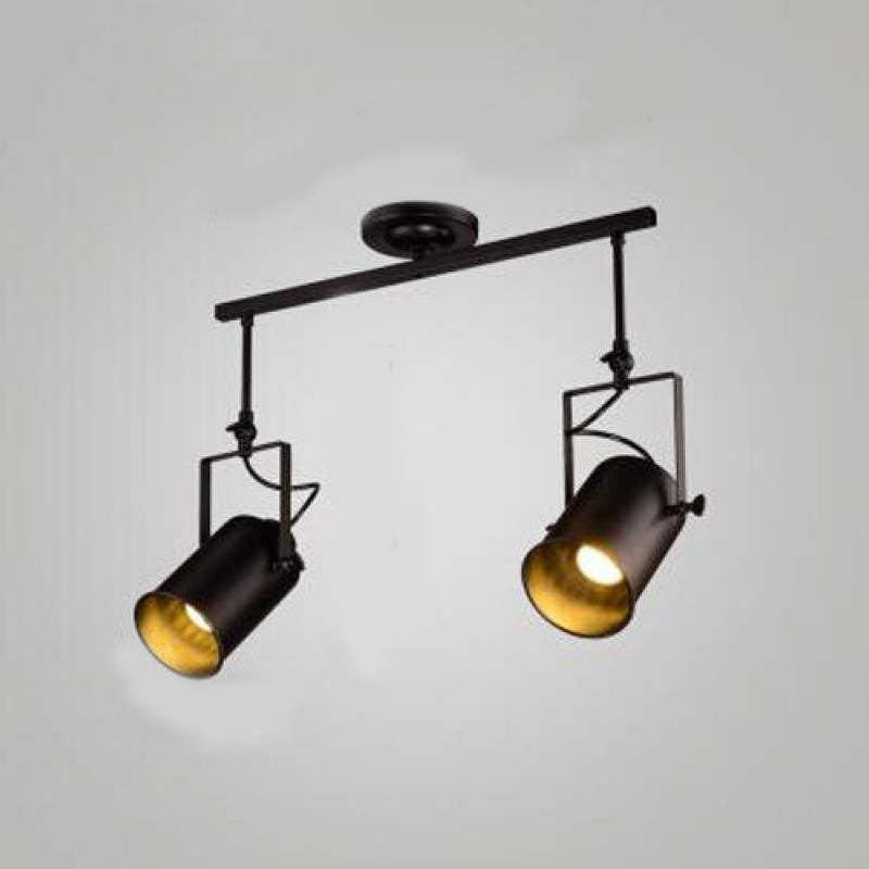 Adjustable Elegant Semi Flush Black Ceiling Light