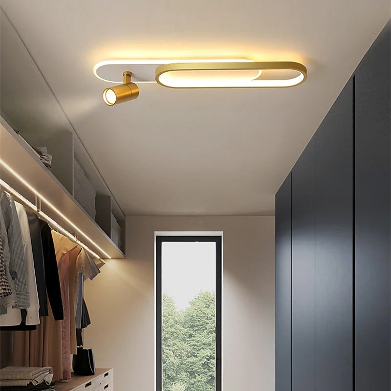 Black And Gold Finish Contemporary Ceiling Spotlight
