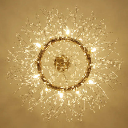 Warm Ambient Glow Dandelion Crystal LED Pendant Light