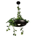 Warm Glow Lacquered Metal Round Pendant Light