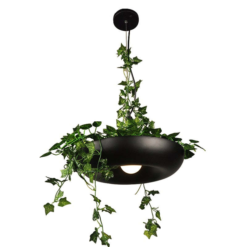 Warm Glow Lacquered Metal Round Pendant Light