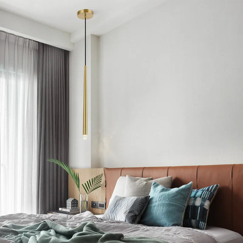 Illumination Ample With Light Pendant Linear Gold