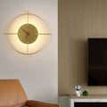 LED Wall Lamp Round Clock Black And Gold