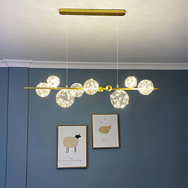 Warm Glow Glass Art Deco Pendant Light