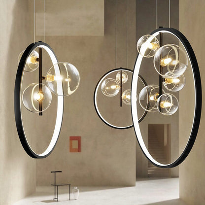 Energy Efficient LED Glass Orb Pendant Light For Dining