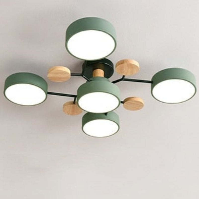 Living Room And Dining Area Ceiling Light Wooden Round