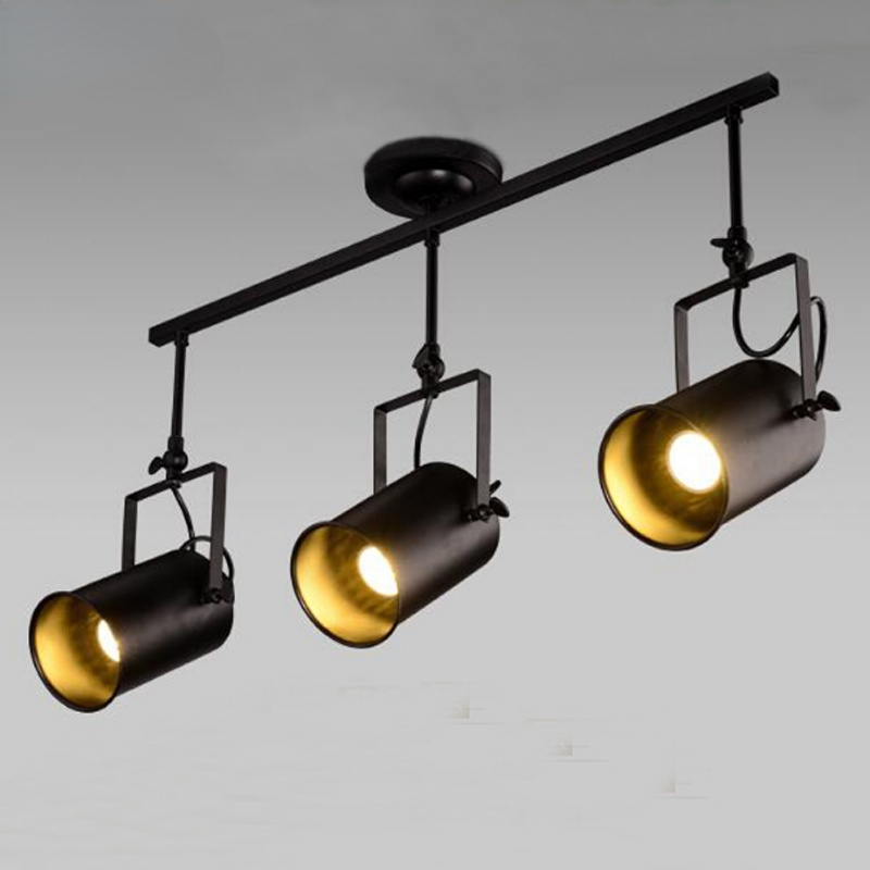 Adjustable Elegant Semi Flush Black Ceiling Light
