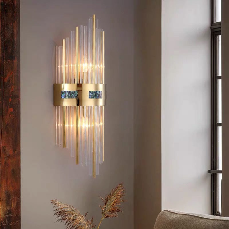 Warm White Dimmable 18cm Diameter Bedside Light Crystal Wall Lamp