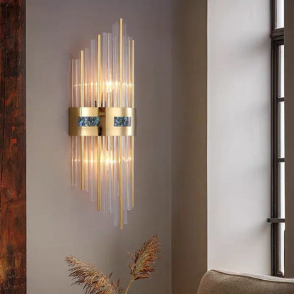 Warm White Dimmable 18cm Diameter Bedside Light Crystal Wall Lamp