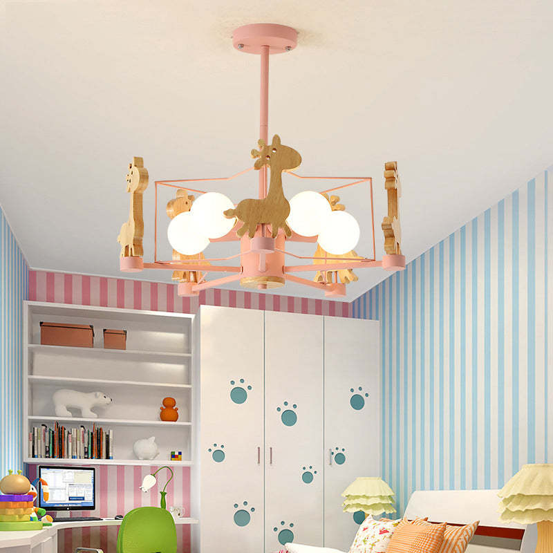 Ceiling Mount Flush LED Giraffe Motif Light