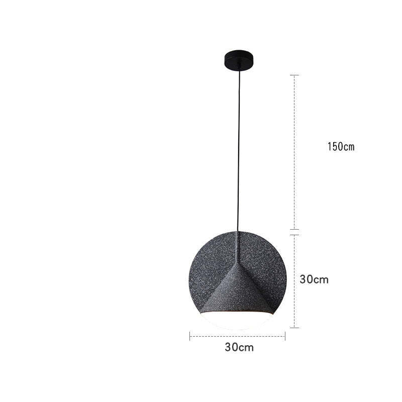 Pendant Light With Even Illumination Terrazzo Resin