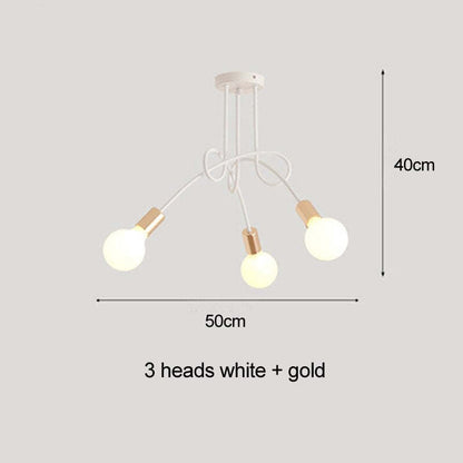 Metal Linear NovaLine Ceiling Curve Light For Living And Dining Rooms
